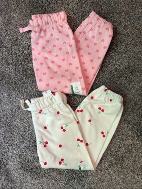 wonder nation Pink Heart & Cream Cherry Joggers